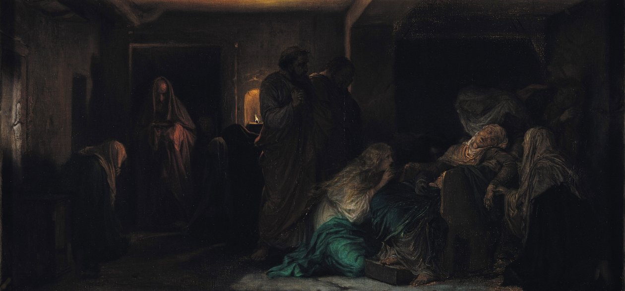 Dziewica omdlenie, 1856 autorstwa Hippolyte Delaroche