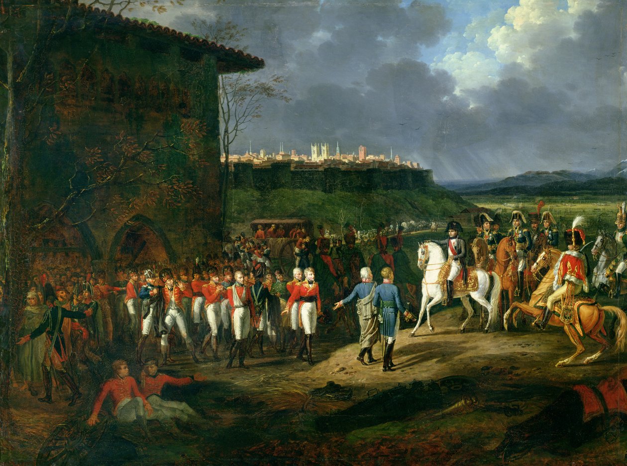 Angielscy więźniowie w Astordze przedstawiani Napoleonowi Bonaparte (1769-1821) w 1809, 1810 (zob. także 225165) autorstwa Hippolyte Lecomte