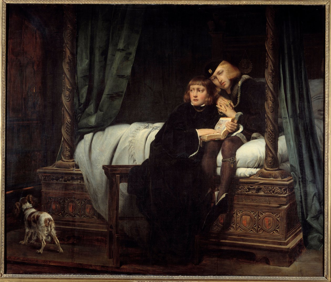 Dzieci Edwarda (1483). Portret dzieci Edwarda IV z Anglii (1442-1483): Edwarda V (1470-1483), Króla Minor Anglii i Ryszarda Duke of York (lub Richard of Shrewsbury autorstwa Paul Delaroche