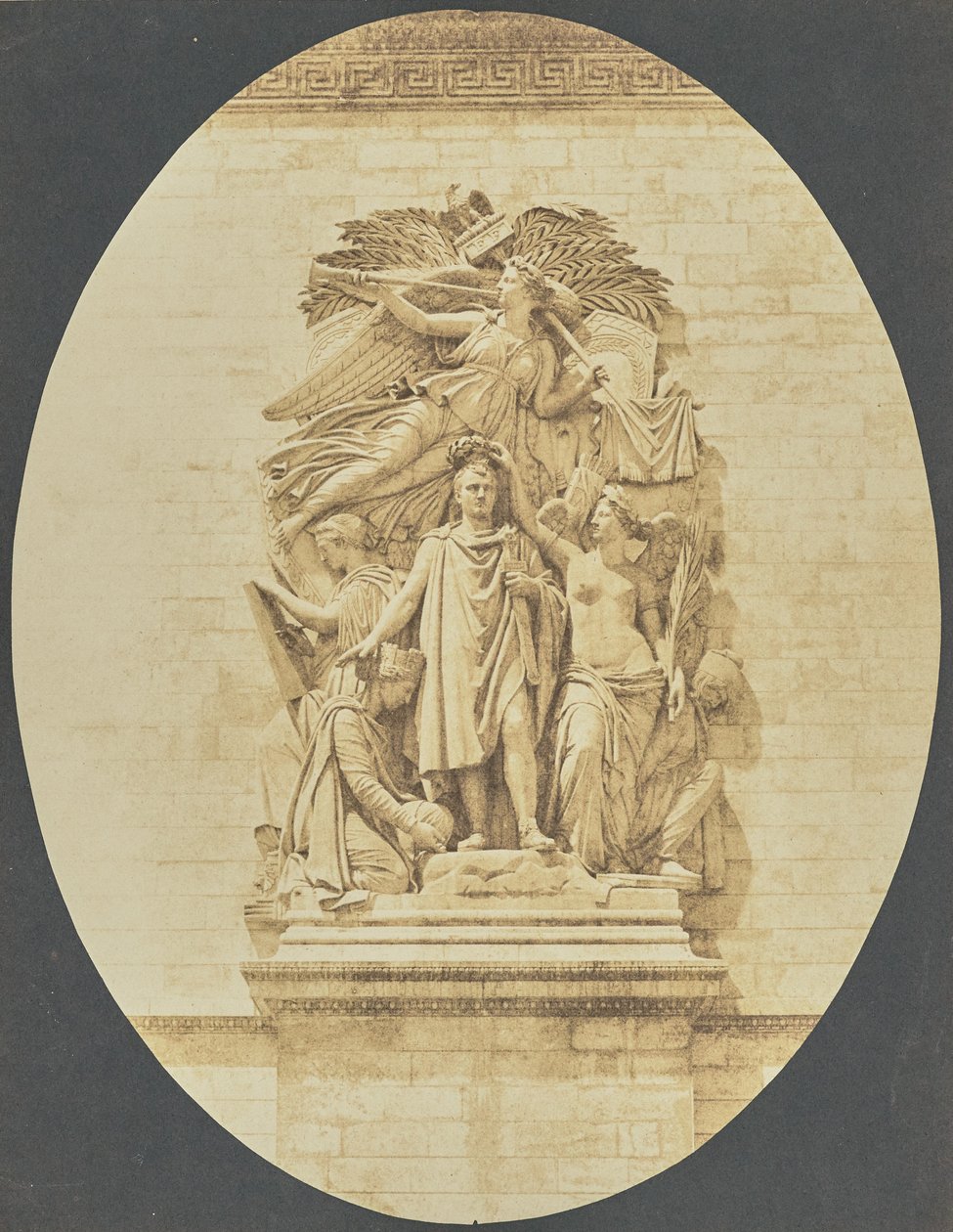 [Detal "Le Triomphe de 1810", Jean-Pierre Cortot, Łuk Triumfalny]. autorstwa Hippolyte Bayard