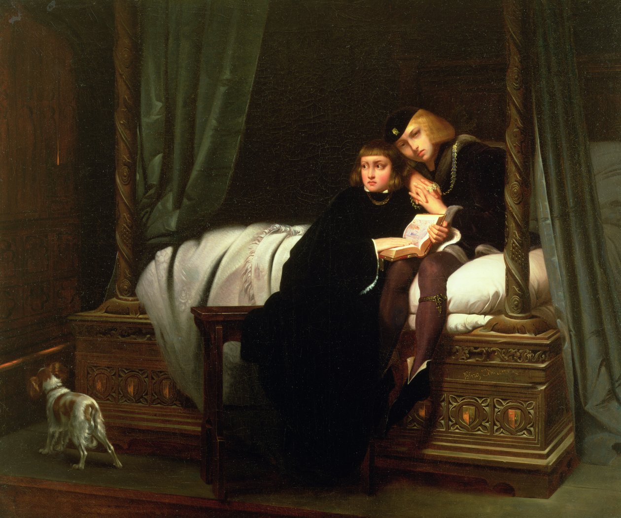Edward V i książę Yorku w wieży, 1830 autorstwa Hippolyte Delaroche