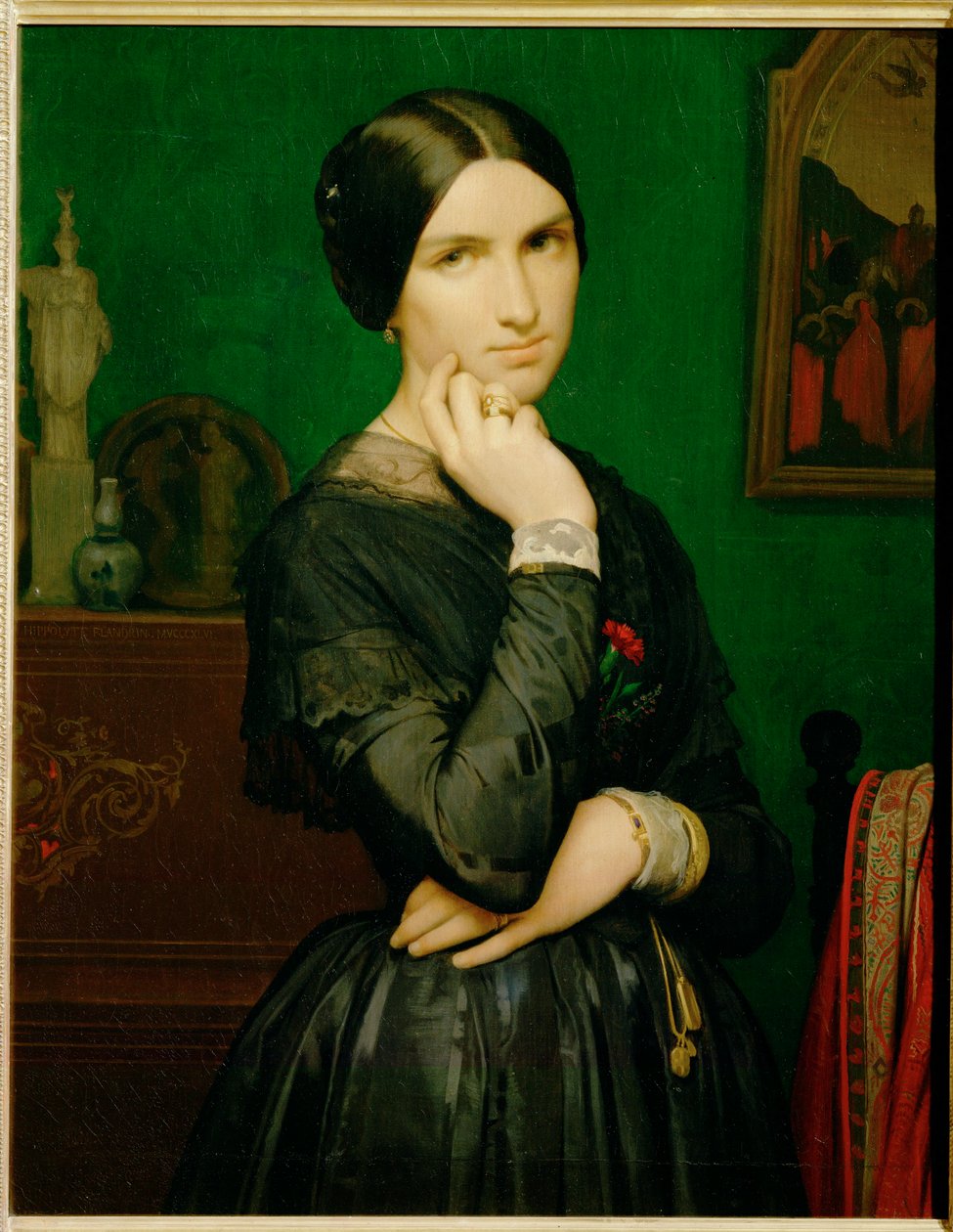 Mme. Hippolyte Flandrin (obraz na płótnie) autorstwa Hippolyte Flandrin