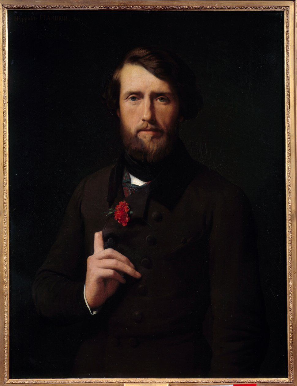 Portret hrabiego Feliksa z Arjuzon (1800-1874) Obraz Hippolithe Flandrin (1809-1864) XIX wiek. Słońce 0,83x0,64 m² autorstwa Hippolyte Flandrin