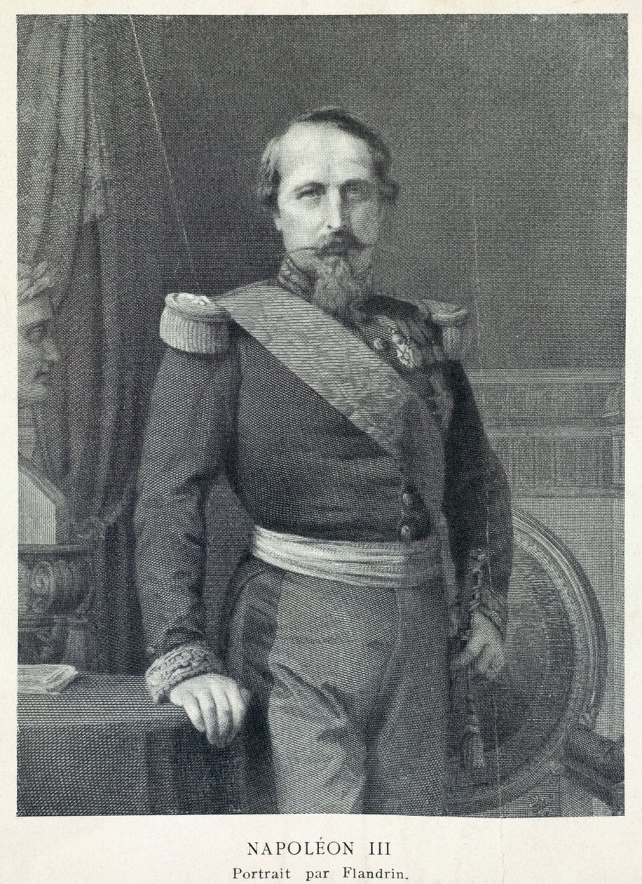 Portret cesarza Napoleona 3 autorstwa Hippolyte Flandrin