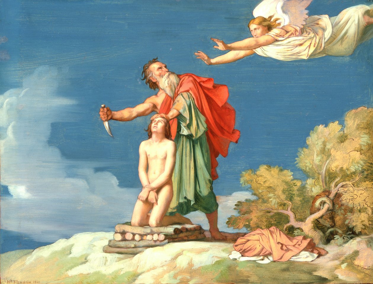 Ofiara Izaaka autorstwa Hippolyte Flandrin