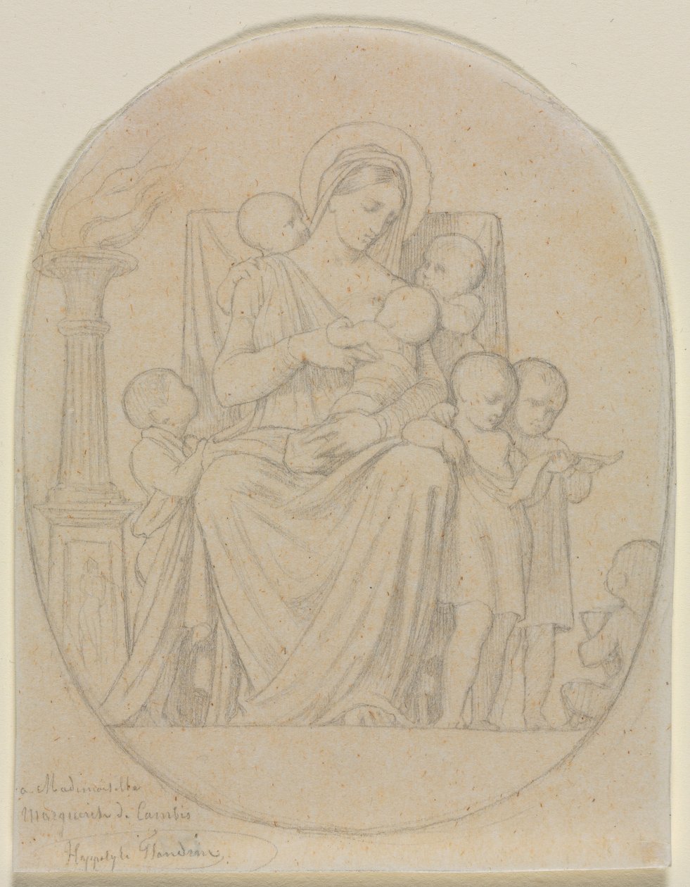 Święta Félicité i jej siedmiu synów, druga trzecia XIX w. autorstwa Hippolyte Jean Flandrin