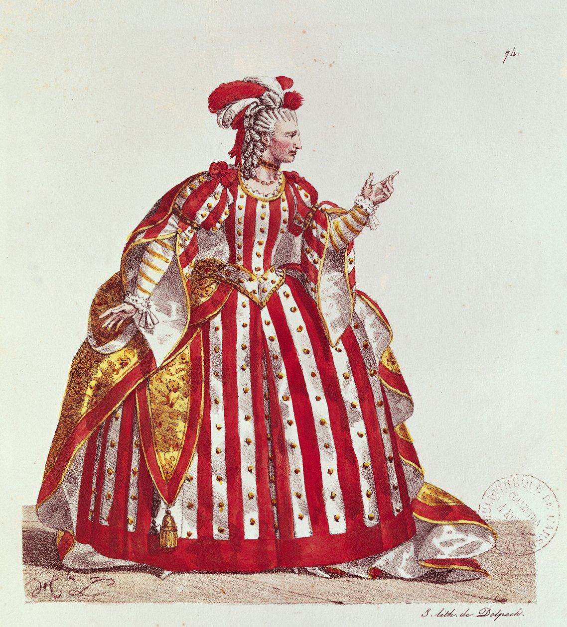 Mademoiselle Dumesnil (1713-1803) w roli Agrypiny w „Britannicus” Jeana Racine