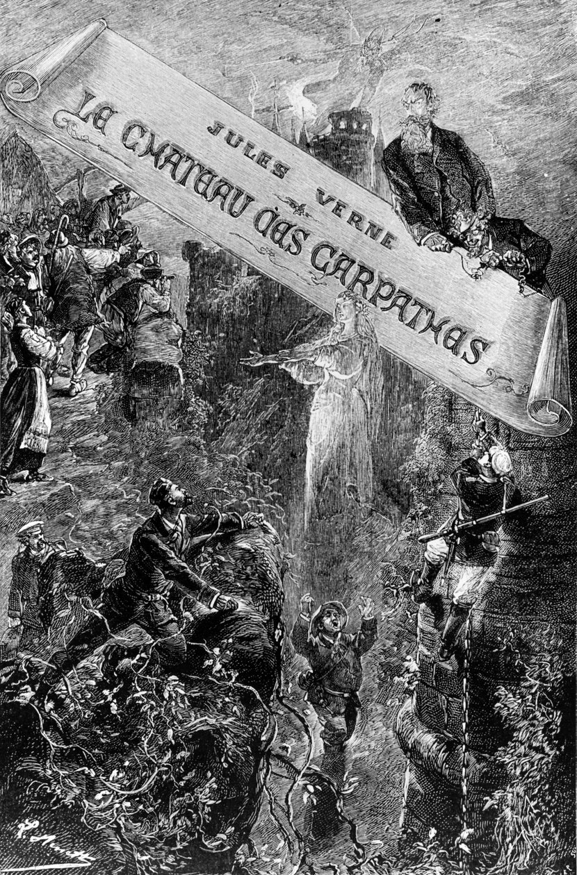 Ilustracja na okładkę do „Zamku Karpackiego” Julesa Verne