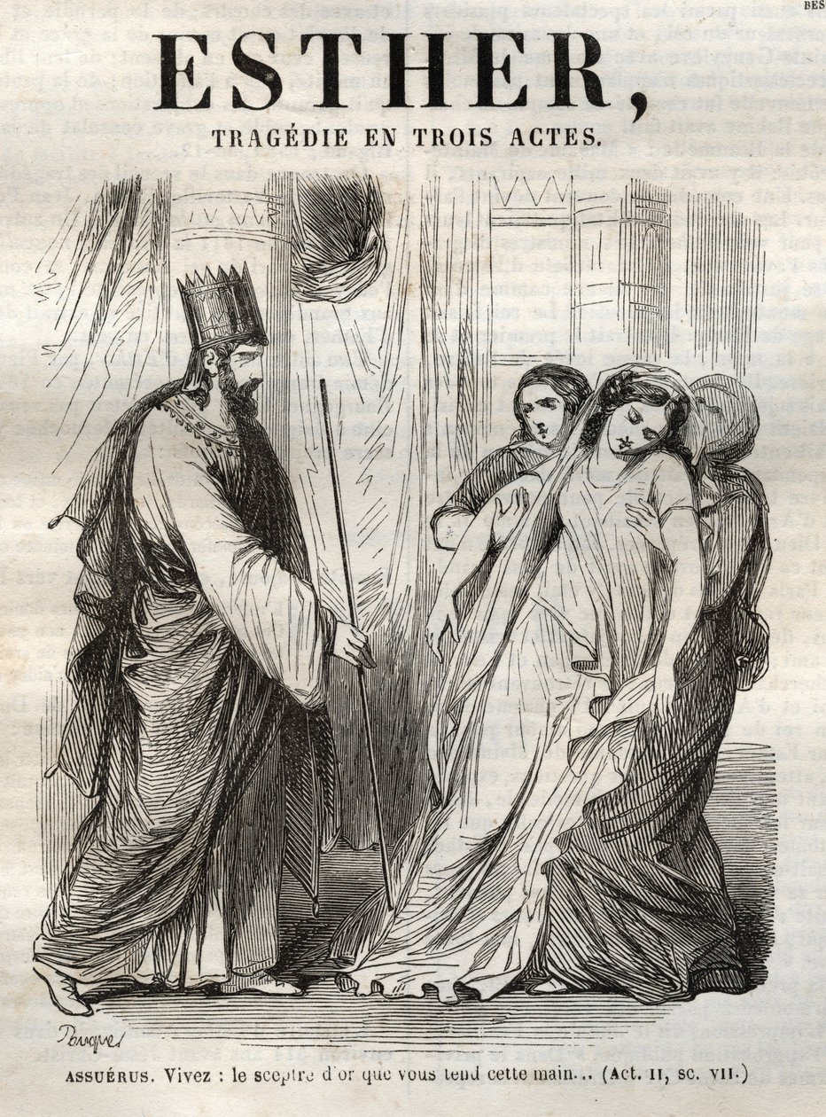 Scena z Estery, tragedia Jeana Racine