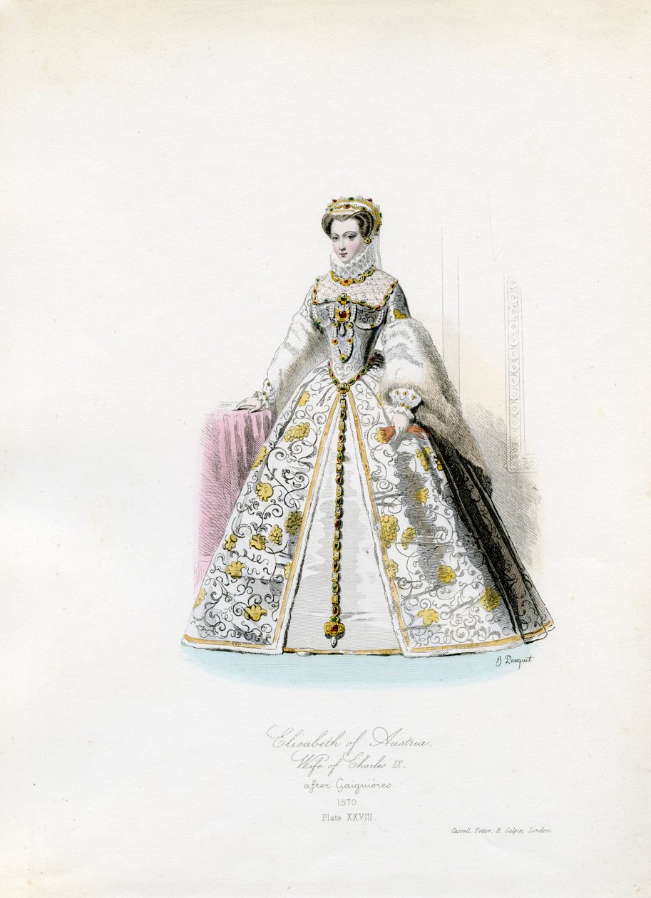 Elżbieta Austriacka autorstwa Hippolyte Louis and Polydore Pauquet