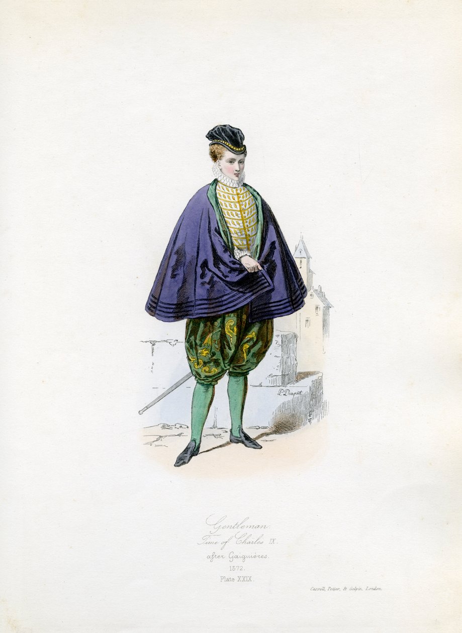 Dżentelmen z czasów Karola IX autorstwa Hippolyte Louis and Polydore Pauquet