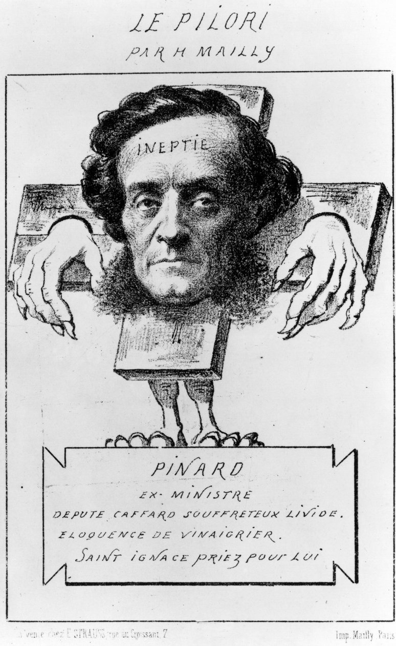 Rysunek Ernesta Pinarda, c.1857 (lito) autorstwa Hippolyte Mailly