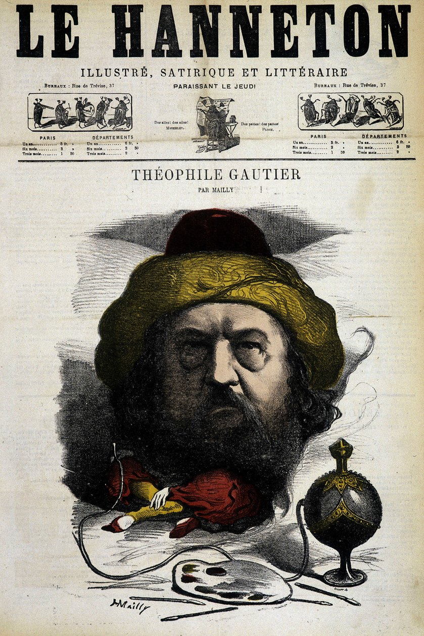 Théophile Gautier – przez Mailly, w „”Le Hanneton””” z 09.05.1867 autorstwa Hippolyte Mailly