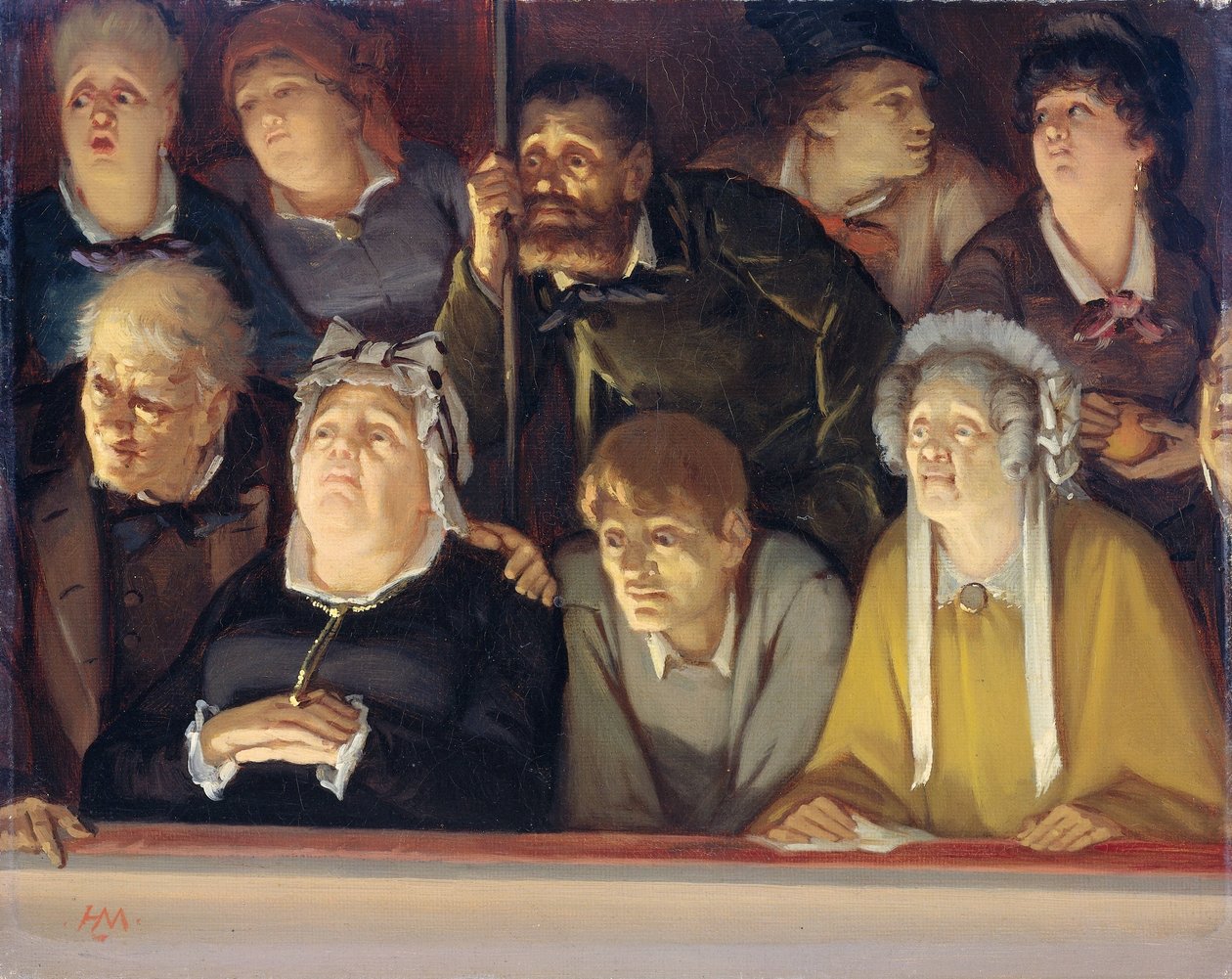 Publiczność teatralna autorstwa Hippolyte Michaud