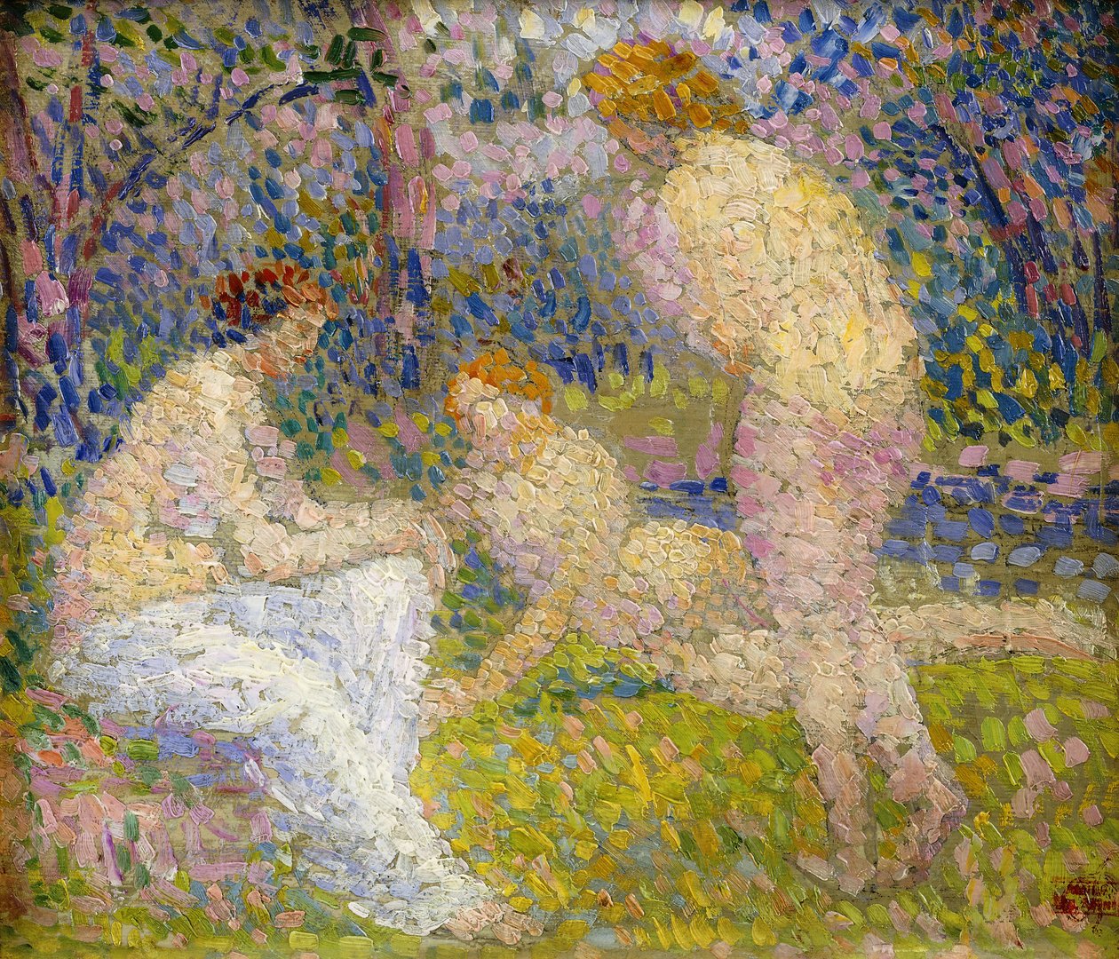 Kąpiących się; pływacy, autorstwa Hippolyte Petitjean