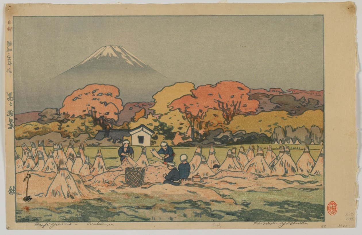 Mt.Fuji - outs m, kaligrafia Ella autorstwa Hiroshi Yoshida