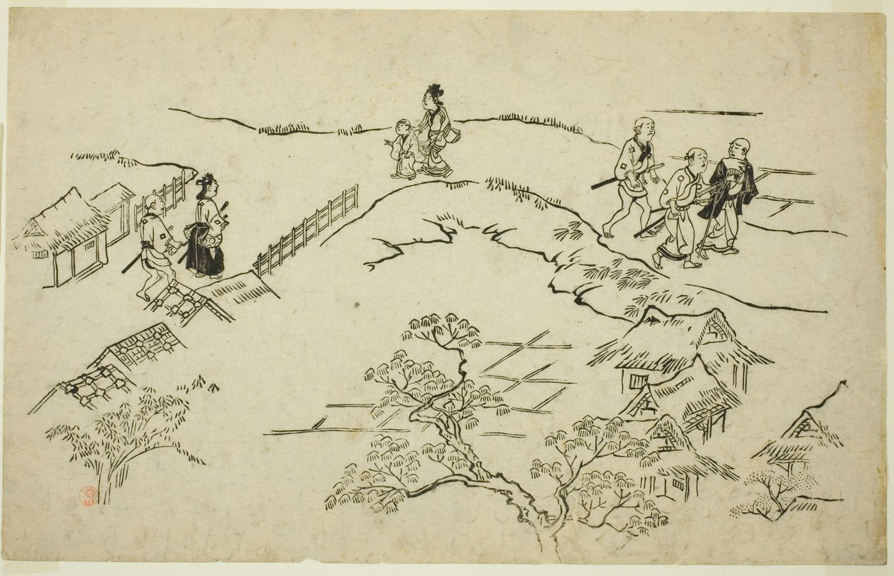 Emon Hill, z serii „Wygląd Yoshiwary (Yoshiwara no tei)” autorstwa Hishikawa Moronobu