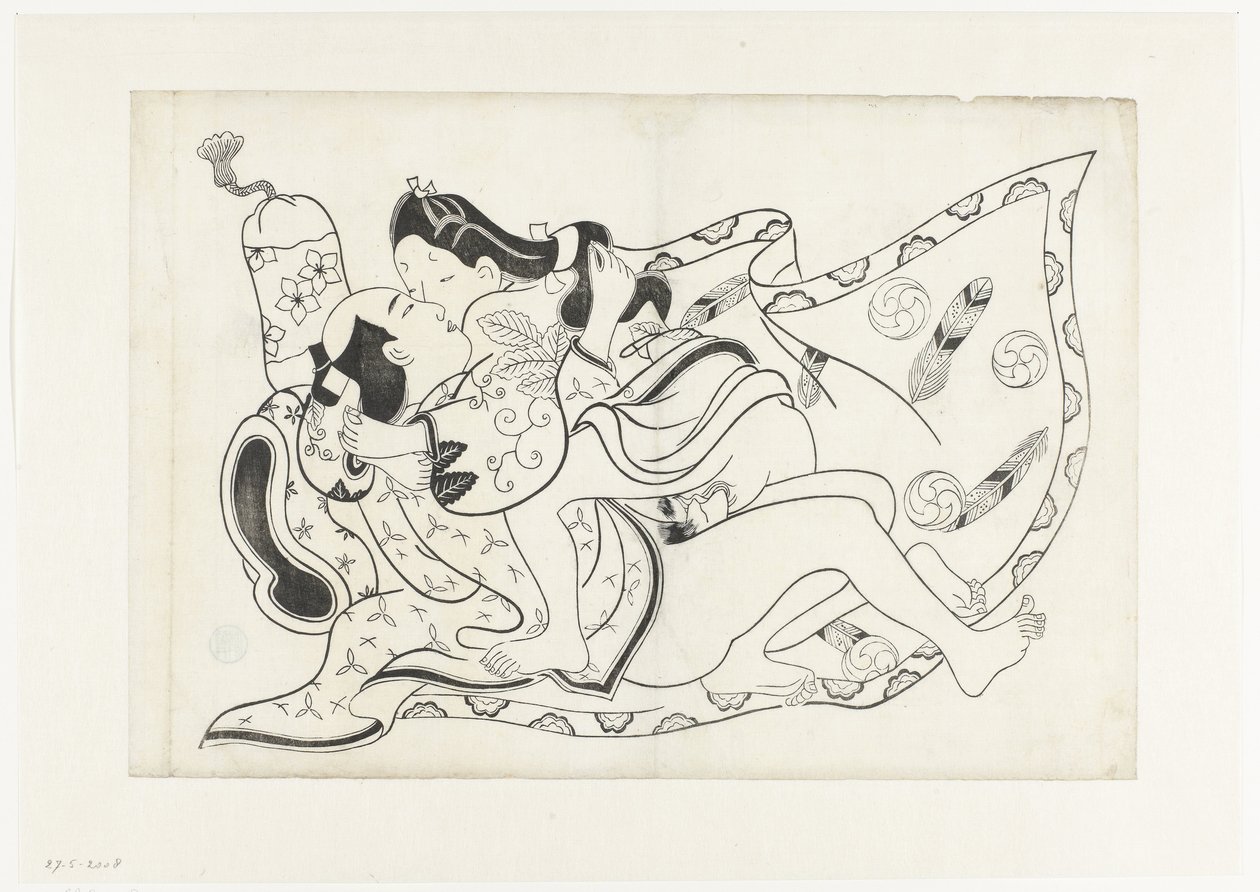Pokaz erotyczny autorstwa Hishikawa Moroshige (attributed to)