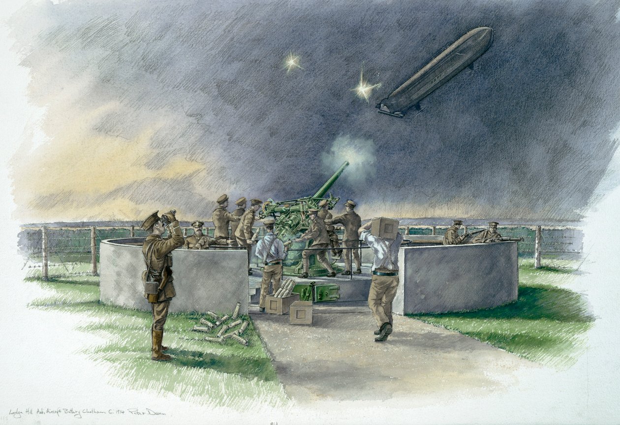 Lodge Hill Battery, Chatham, Kent, I wojna światowa, 1914-1918 c2000s autorstwa Historic England Staff graphic artist