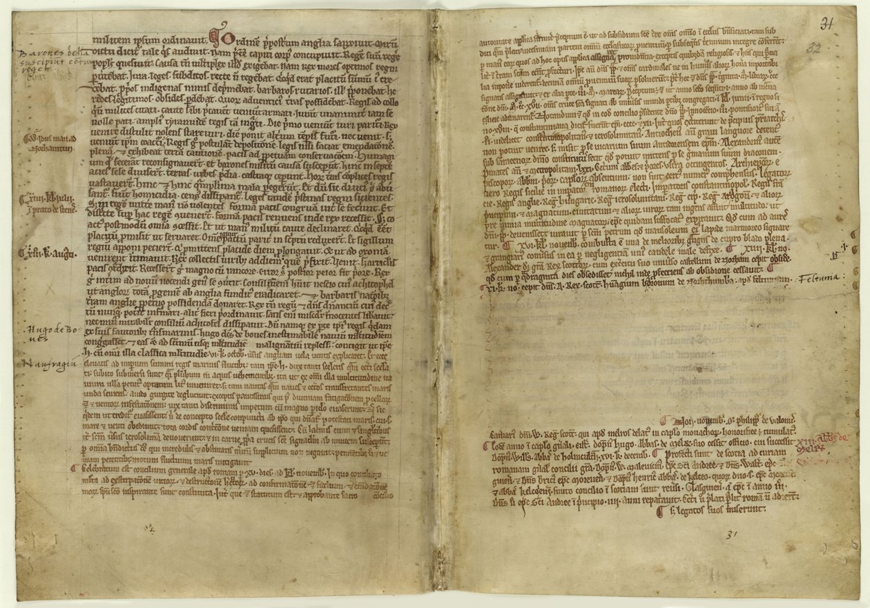 Werset o Magna Carta w Kronice opactwa Melrose, lata 70. XX wieku autorstwa Historical Document