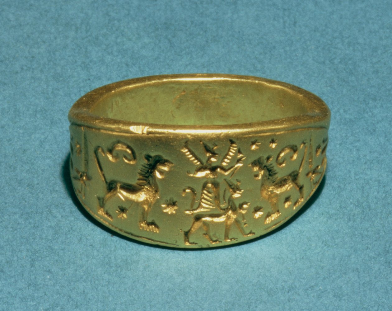 Pierścionek z hieroglificznym pismem „Hetycki” „Wielki Książę” (złoto) autorstwa Hittite