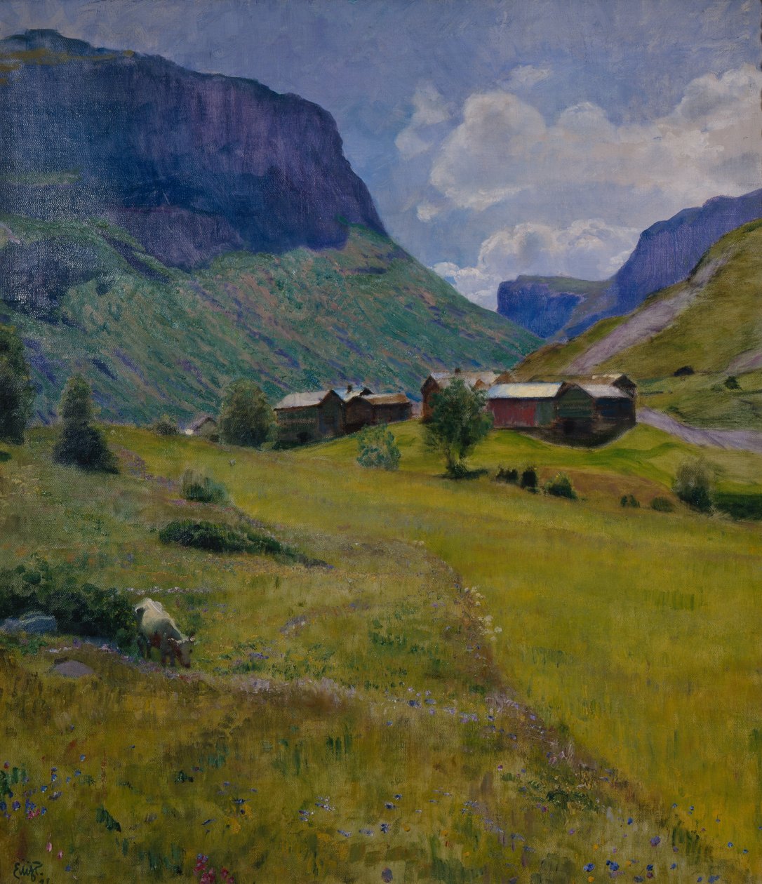 Farma górska autorstwa Hjalmer Eilif Emanuel Peterssen