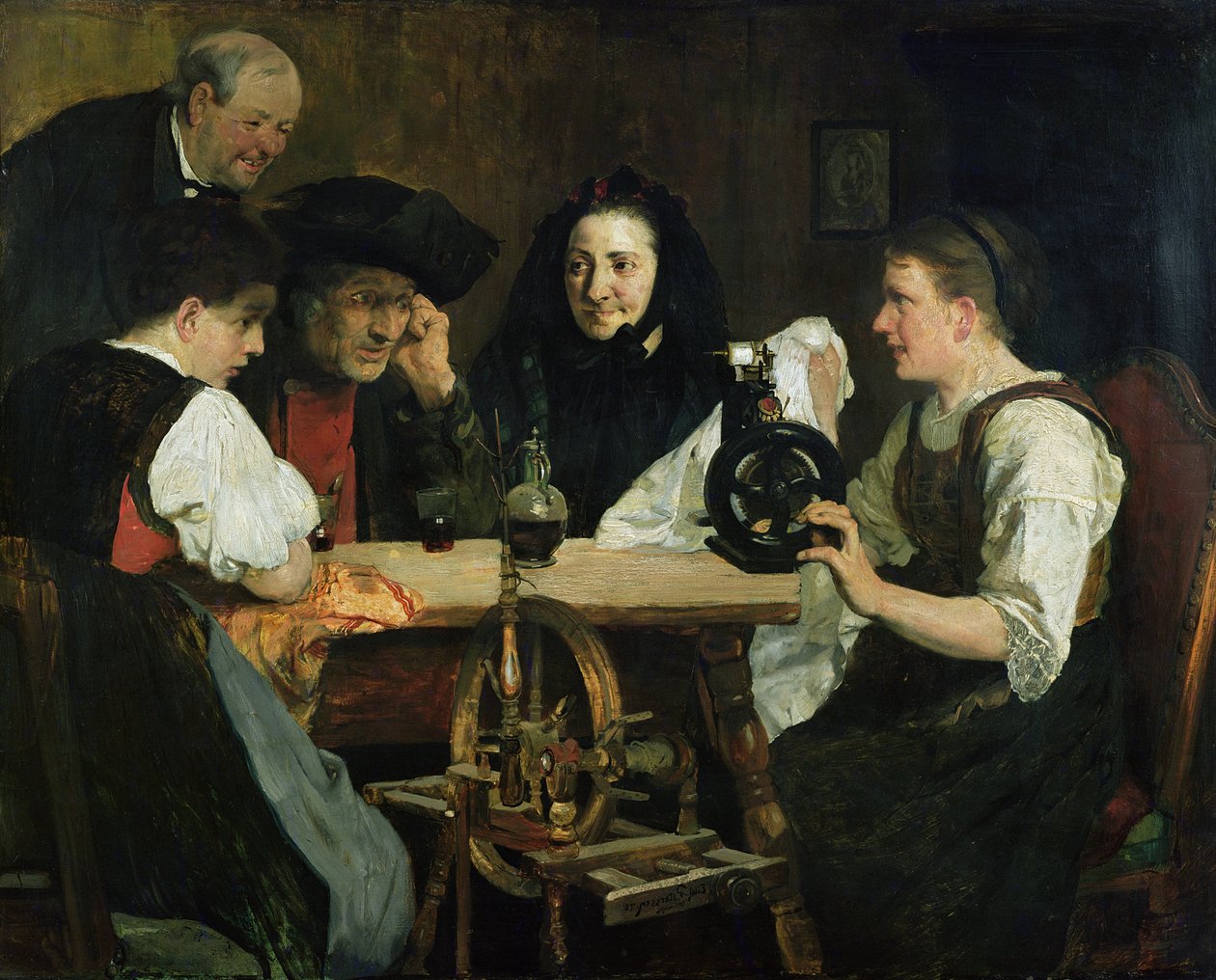 Pierwsza maszyna do szycia autorstwa Hjalmer Eilif Emanuel Peterssen