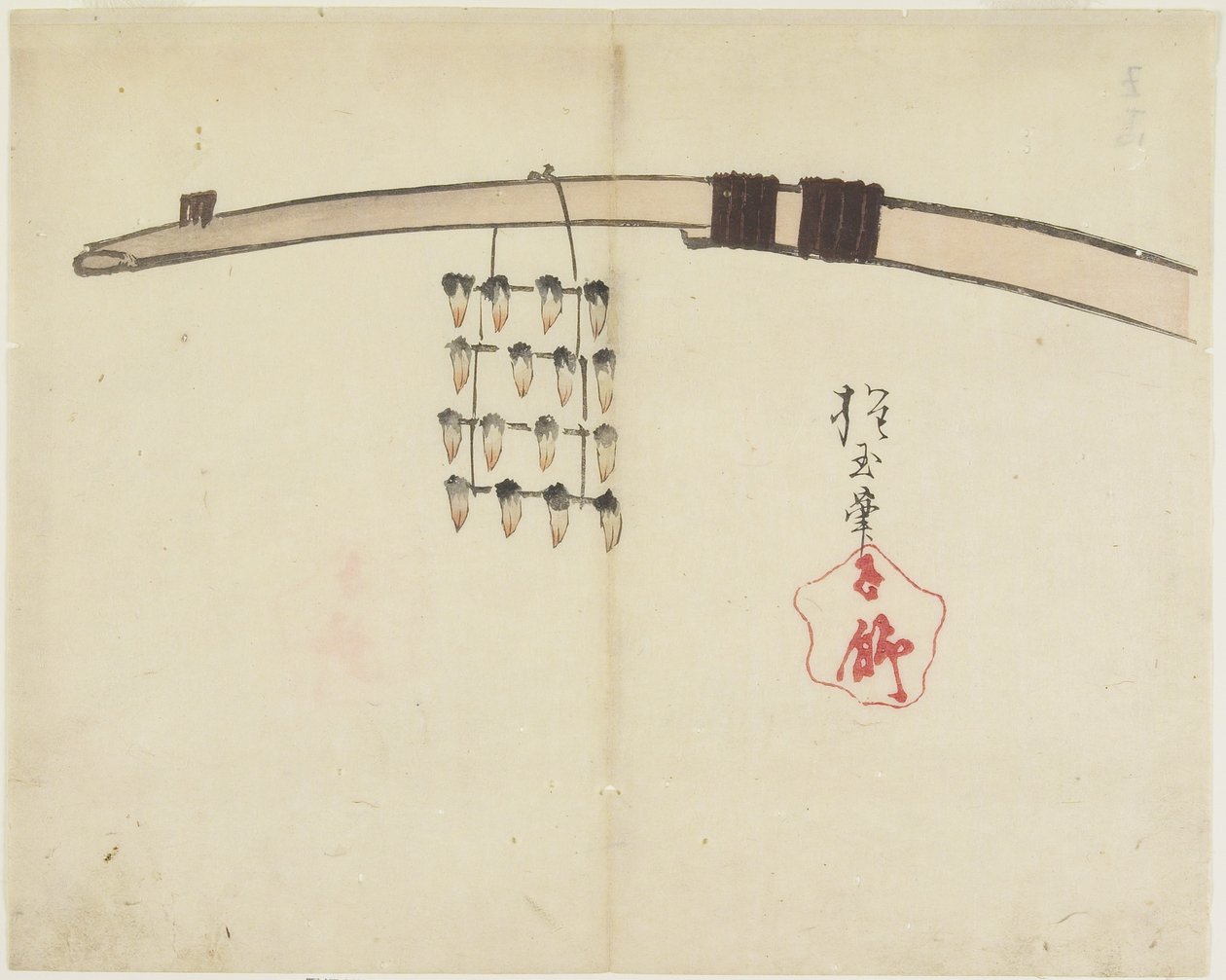 (Suszenie skorupiaków), ok. 1830 r. autorstwa Hogyoku