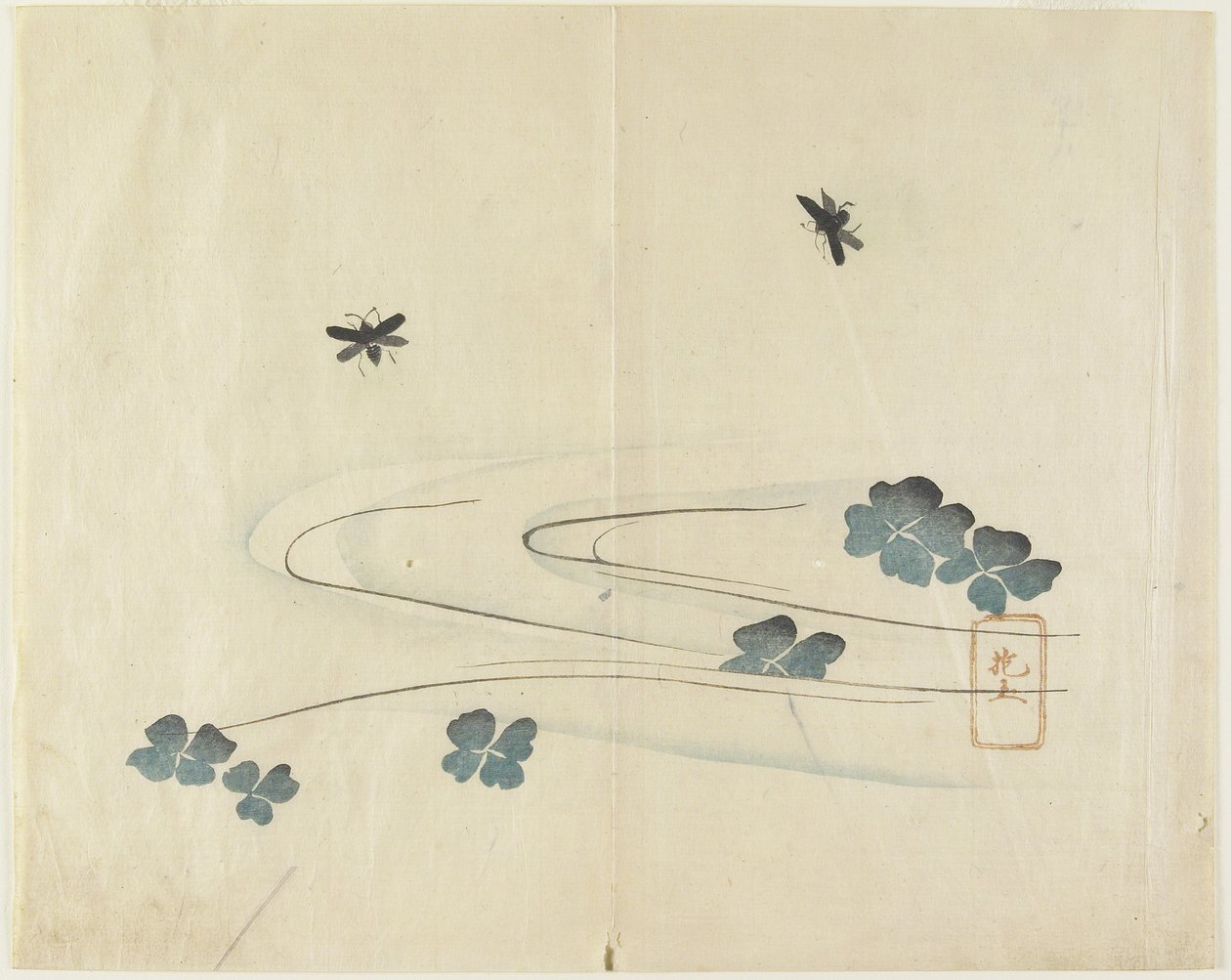 (Owady latające nad wodą), c. 1830 autorstwa Hogyoku