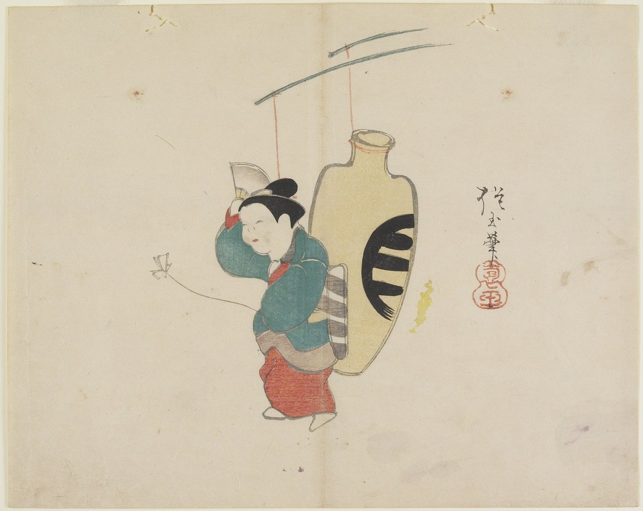 (Mobilna figurka kobiety i butelka Sake), ok. 1930 r. 1830 autorstwa Hogyoku