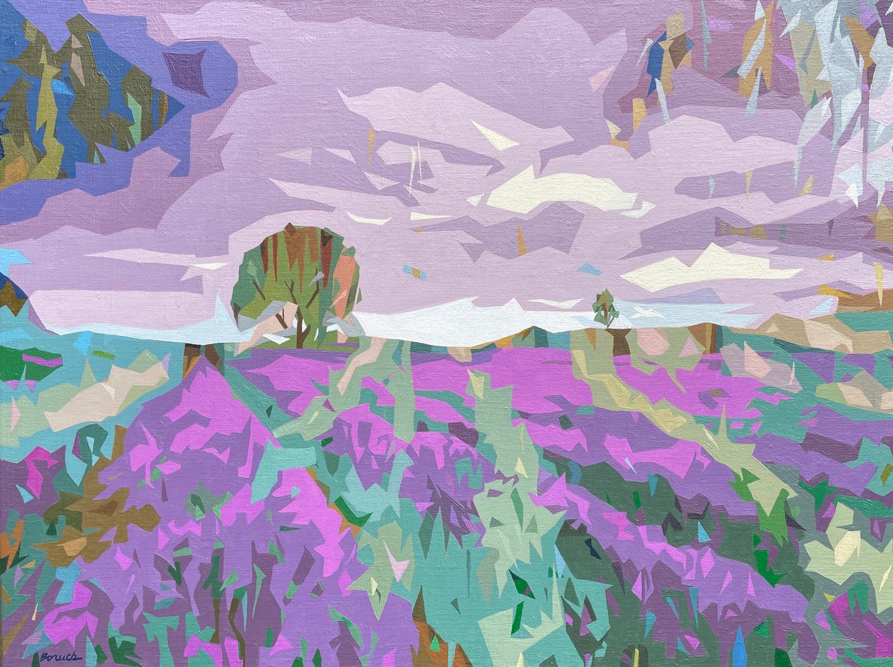 Landscape Obscura - 6, 2024 (olej na płótnie) autorstwa Holly Boruck
