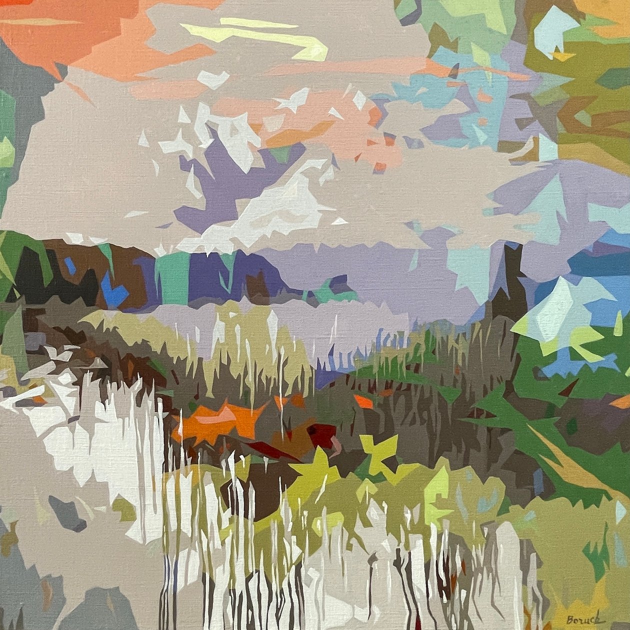 Landscape Obscura - 8, 2024 (olej na płótnie) autorstwa Holly Boruck
