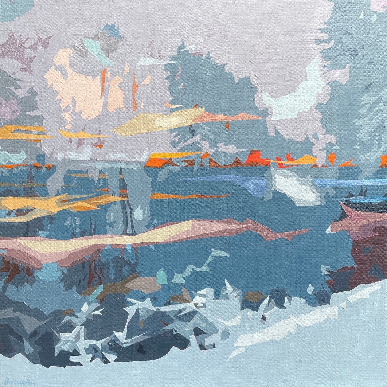 Landscape Obscura #5, 2023 (olej na płótnie) autorstwa Holly Boruck