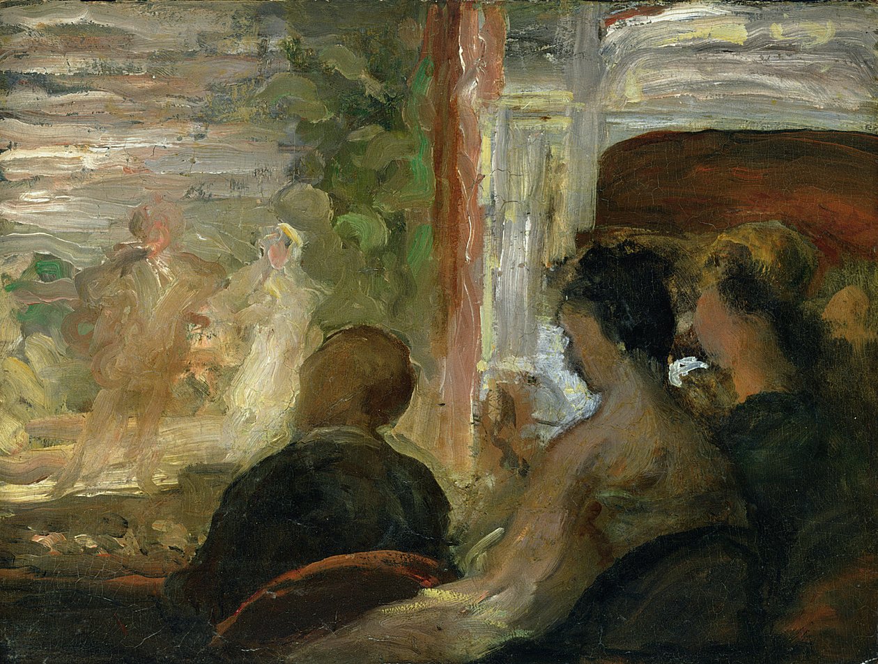 Pudełko w teatrze, ok. 1865-70 autorstwa Honoré Daumier