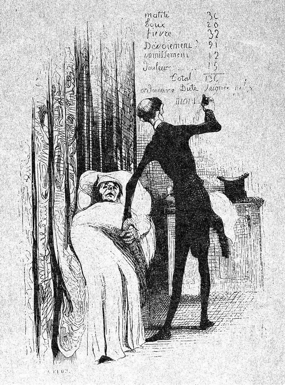 Sumując rachunek autorstwa Honoré Daumier