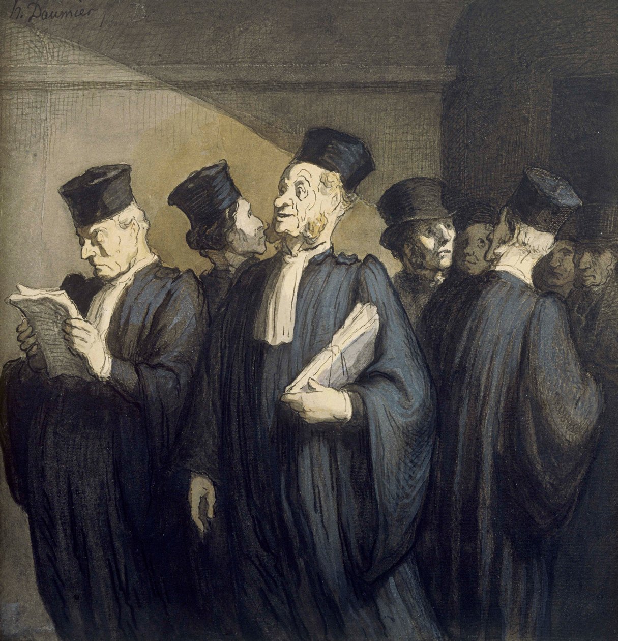 Przed rozprawą autorstwa Honoré Daumier