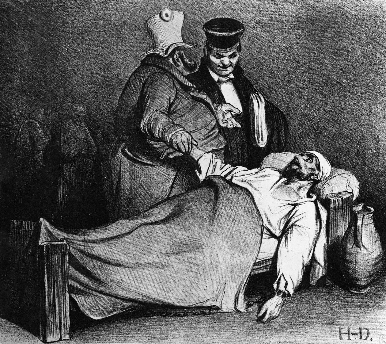 Karykatura Ludwika Filipa z francuskim prokuratorem generalnym, z „La Caricature”, 11 września 1834 autorstwa Honoré Daumier