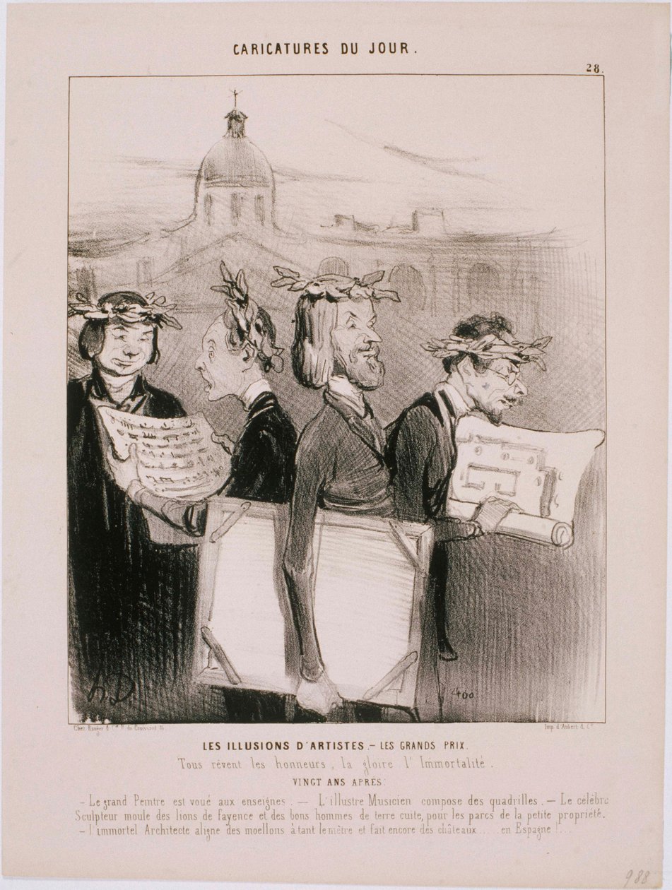 Karykatury dnia - Les Illusions DArtistes autorstwa Honoré Daumier