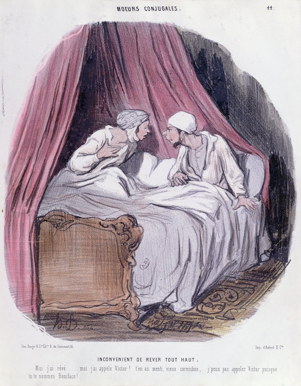 Karykatura o małżeństwie, połowa XIX wieku autorstwa Honoré Daumier