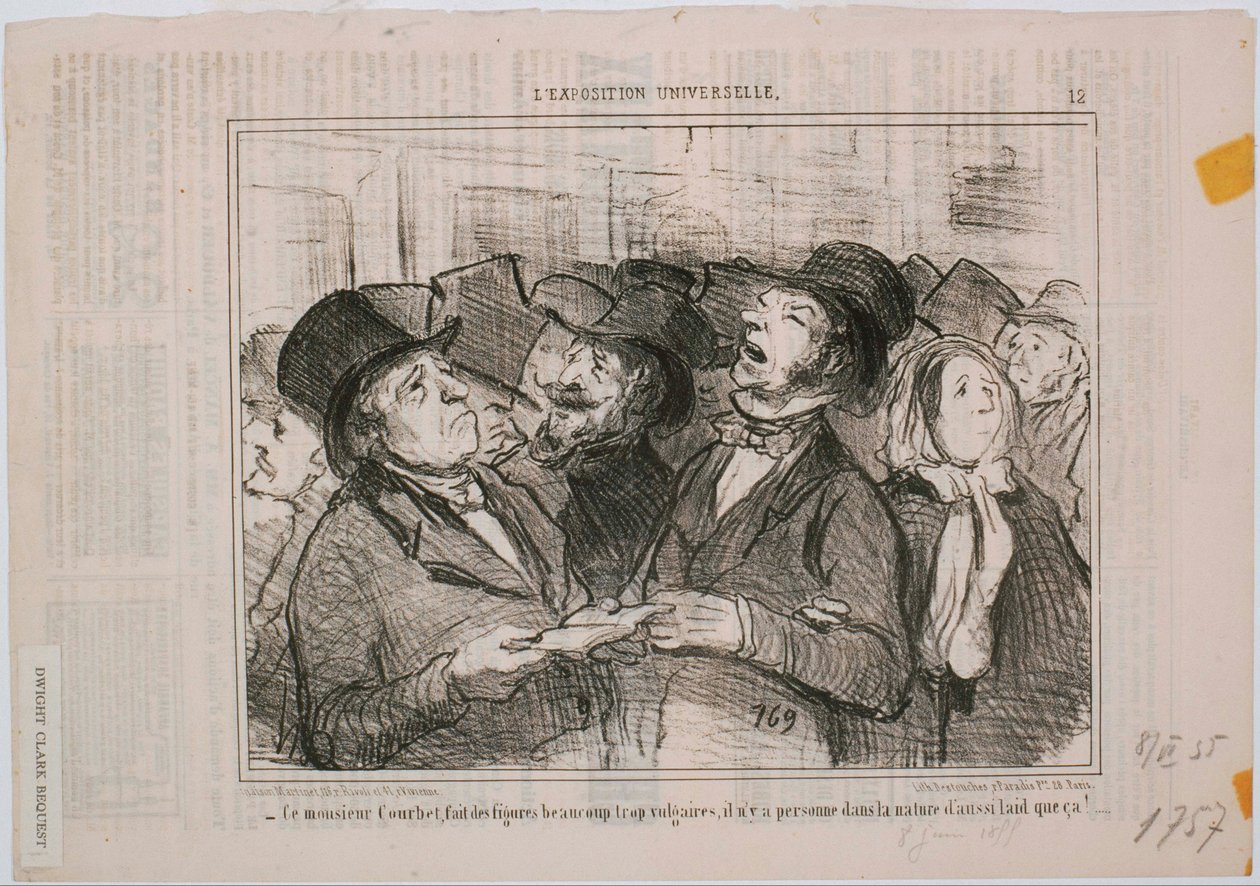 Wystawa powszechna - Ten Monsieur Courbet czyni liczby ... wulgarnymi autorstwa Honoré Daumier