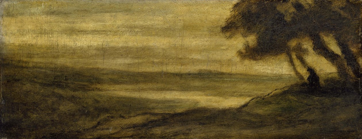 Pejzaż z postacią, c. 1860 autorstwa Honoré Daumier