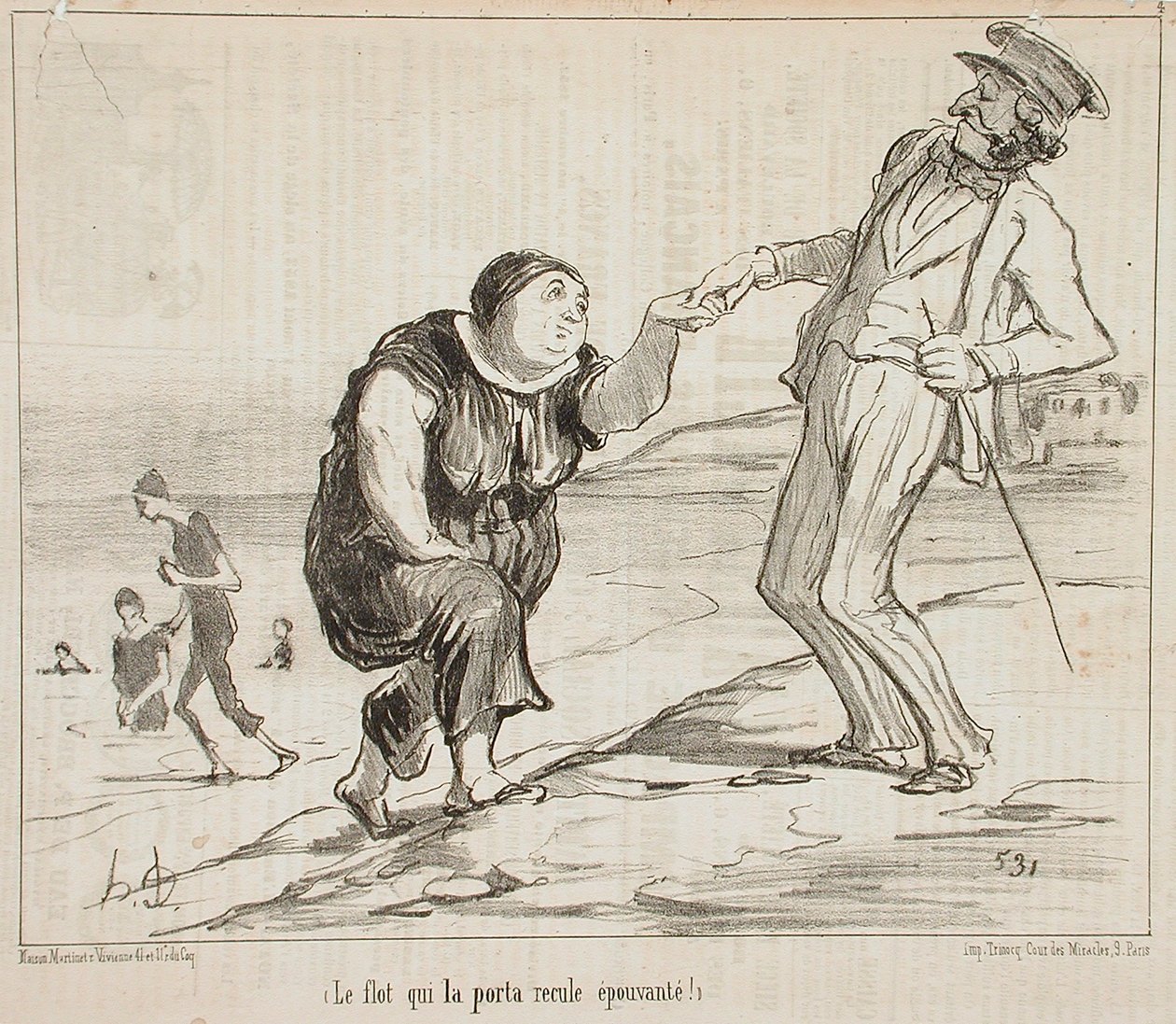 Powódź, która ją niosła autorstwa Honoré Daumier