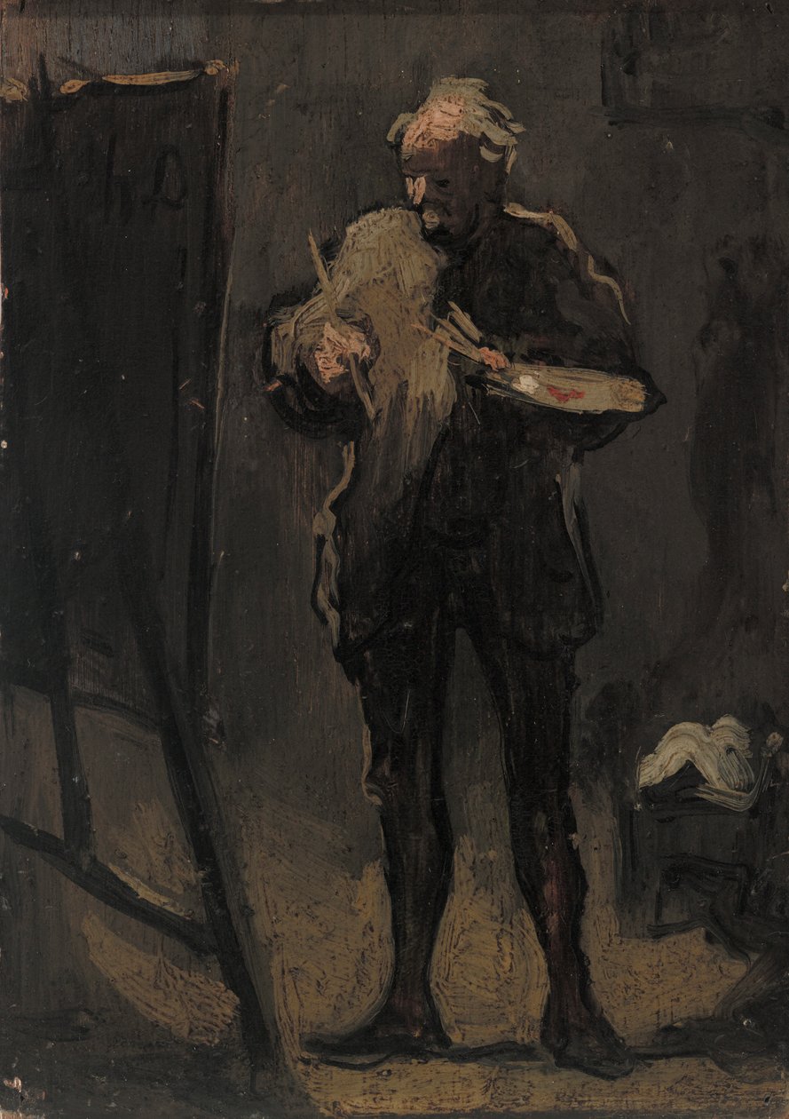 Malarz przed swoim obrazem autorstwa Honoré Daumier