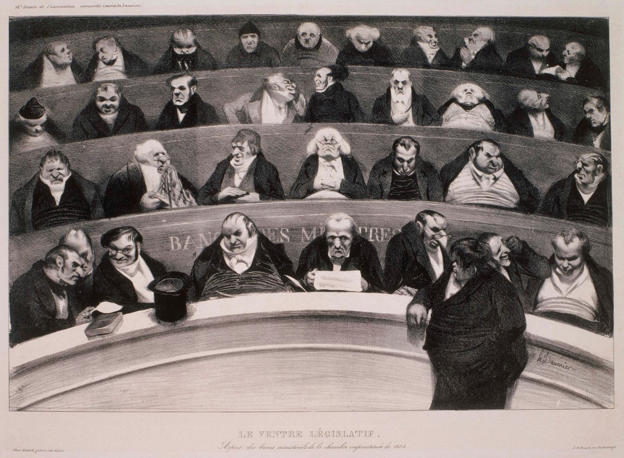 Legislacyjny brzuch autorstwa Honoré Daumier