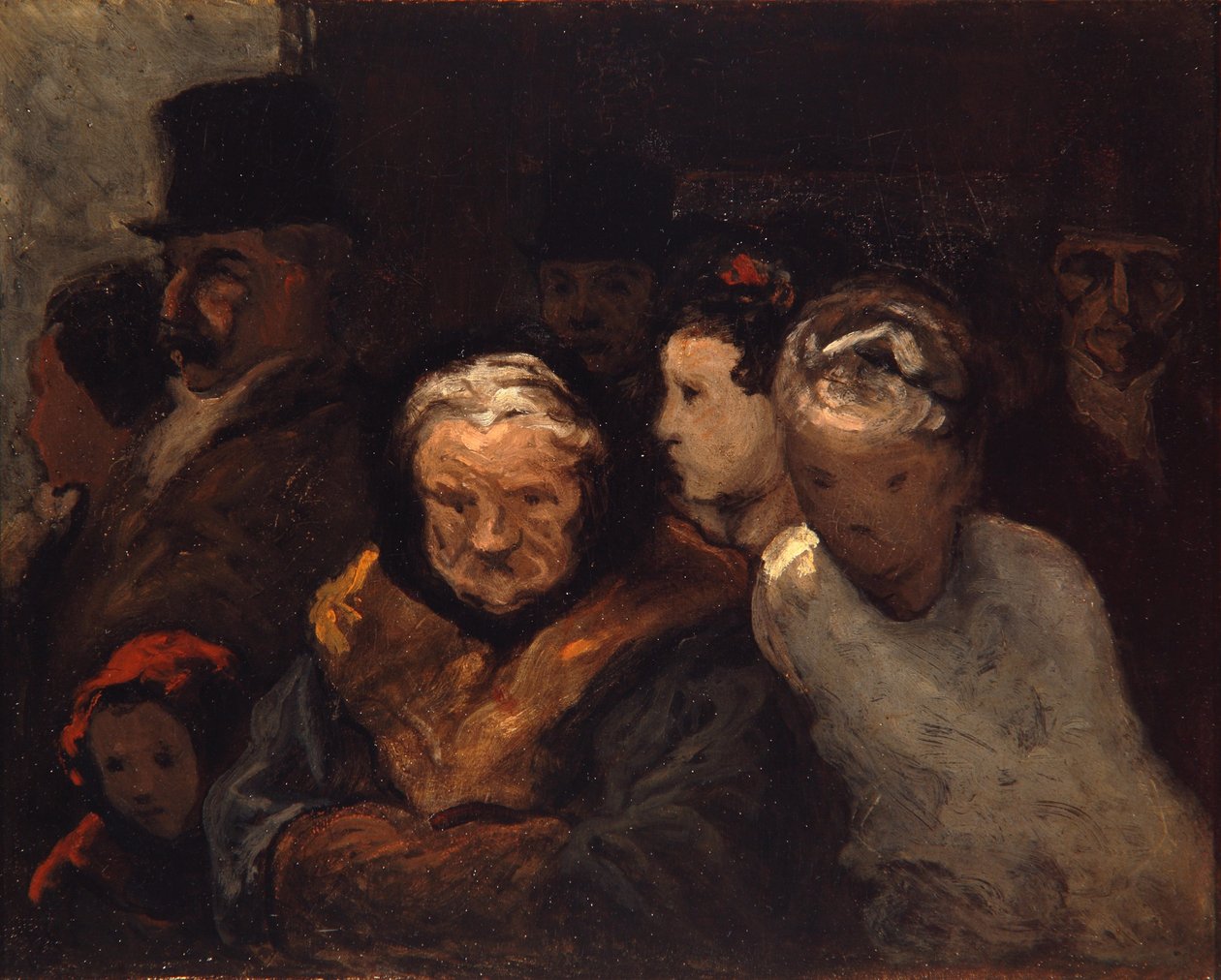 Opuszczenie teatru, c.1865 autorstwa Honoré Daumier