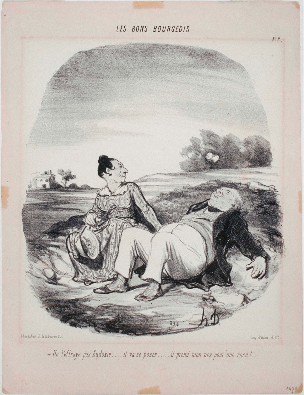 Les Bons Bourgeois- Nie strasz Eudoxie... autorstwa Honoré Daumier