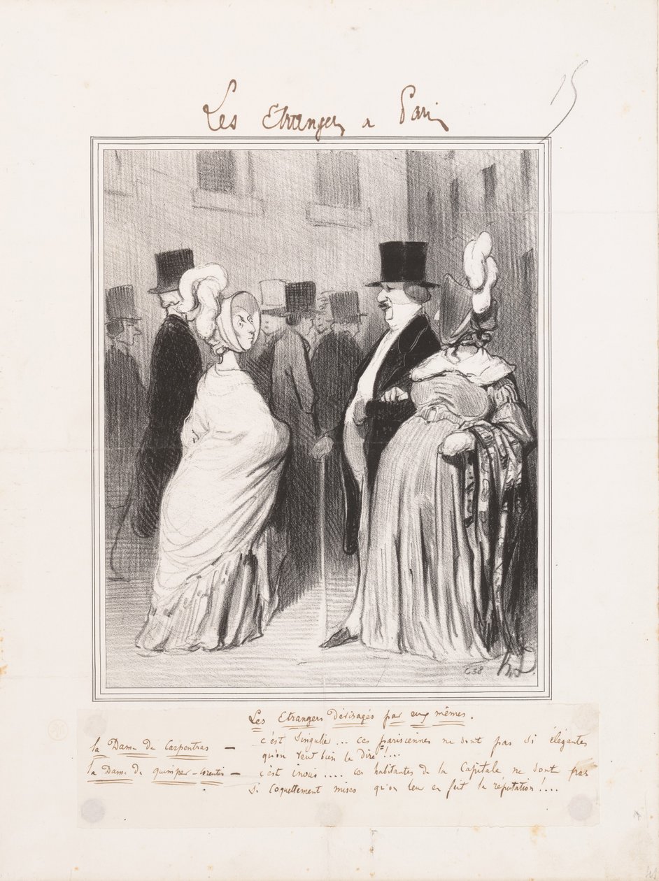 Obcy wpatrują się w siebie autorstwa Honoré Daumier