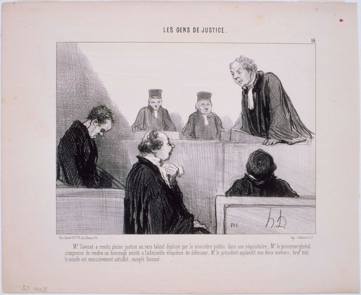 Lud Sprawiedliwości - Pan LAvocat oddał pełną sprawiedliwość ... autorstwa Honoré Daumier