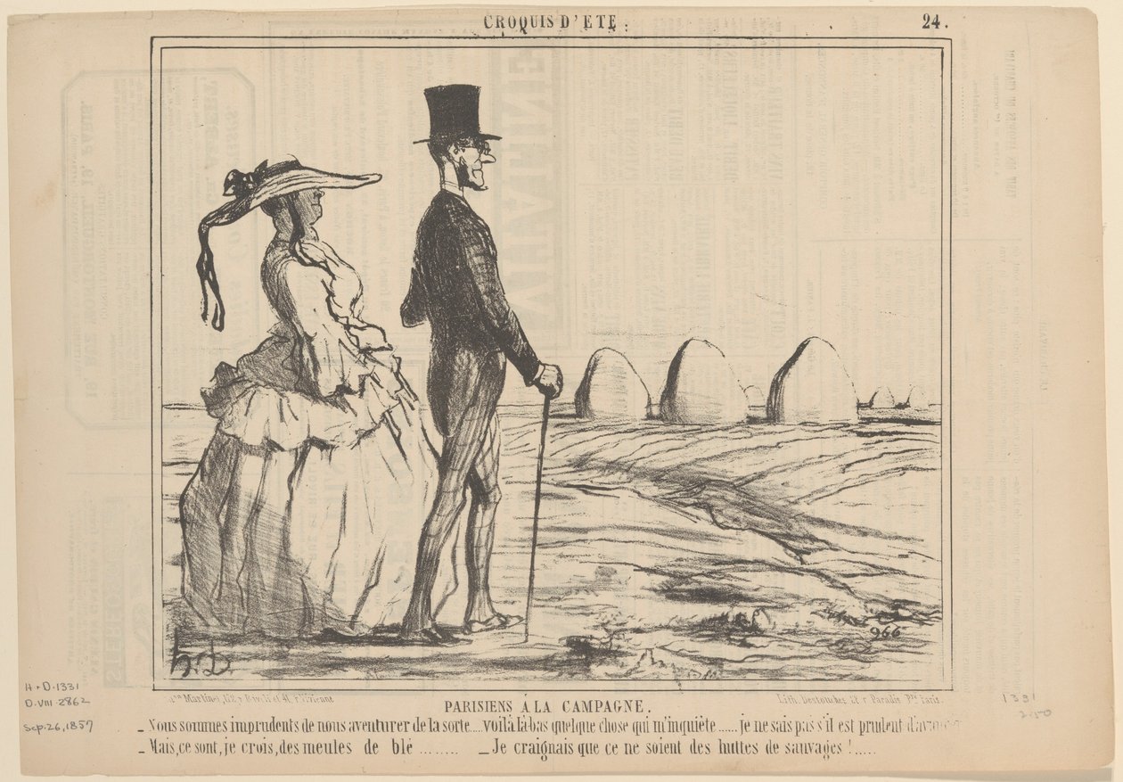 Paryżanie na wsi autorstwa Honoré Daumier