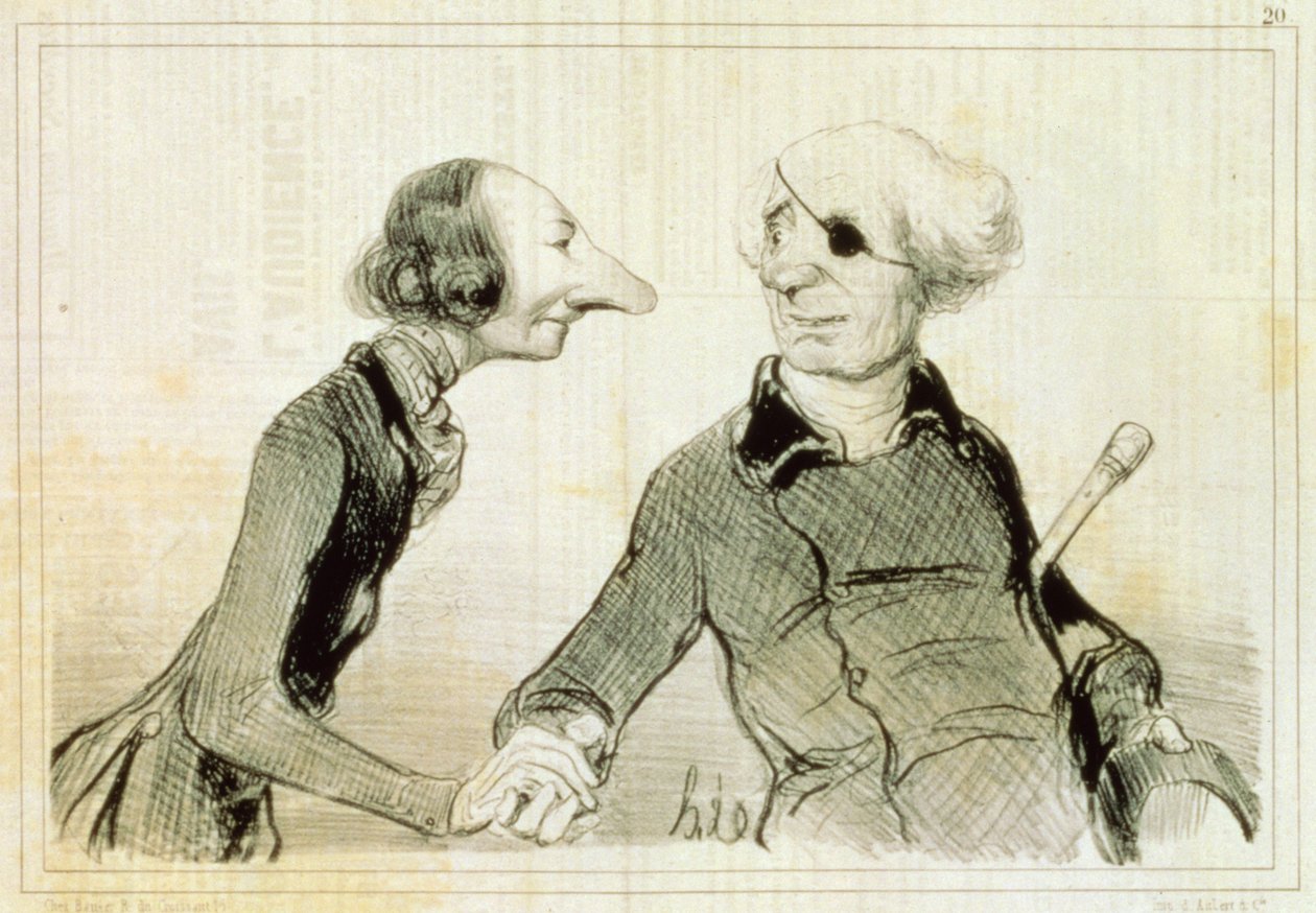 Płyta 74.3 Paryskie typy, o których mogę powiedzieć, że są szlachetnie urodzone.... Mam na to oko z magazynu "Charivari", wydawanego przez Aubert und Co., ok. 1832-60 autorstwa Honoré Daumier